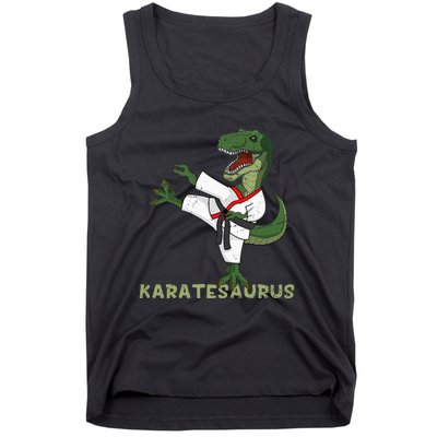 Karate Dinosaur Karatesaurus Trex Karatist Tank Top