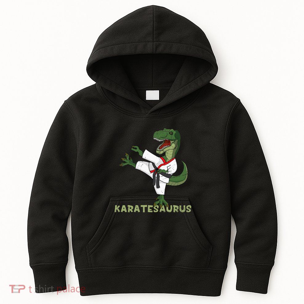 Karate Dinosaur Karatesaurus Trex Karatist Kids Hoodie
