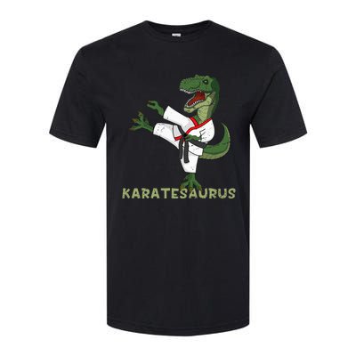 Karate Dinosaur Karatesaurus Trex Karatist Softstyle CVC T-Shirt