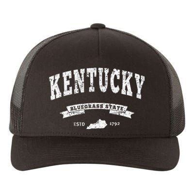 Kentucky Distressed Ky Bluegrass State Yupoong Adult 5-Panel Trucker Hat