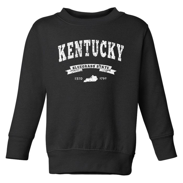 Kentucky Distressed Ky Bluegrass State Toddler Sweatshirt