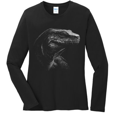 Komodo Dragon Ladies Long Sleeve Shirt