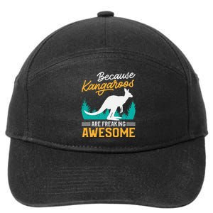 Kangaroo Design Kangaroo Animal 7-Panel Snapback Hat