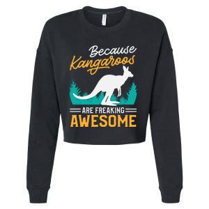 Kangaroo Design Kangaroo Animal Cropped Pullover Crew