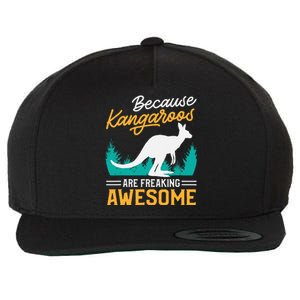 Kangaroo Design Kangaroo Animal Wool Snapback Cap