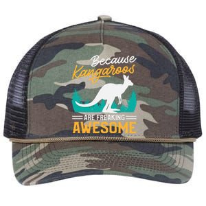 Kangaroo Design Kangaroo Animal Retro Rope Trucker Hat Cap