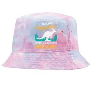 Kangaroo Design Kangaroo Animal Tie-Dyed Bucket Hat