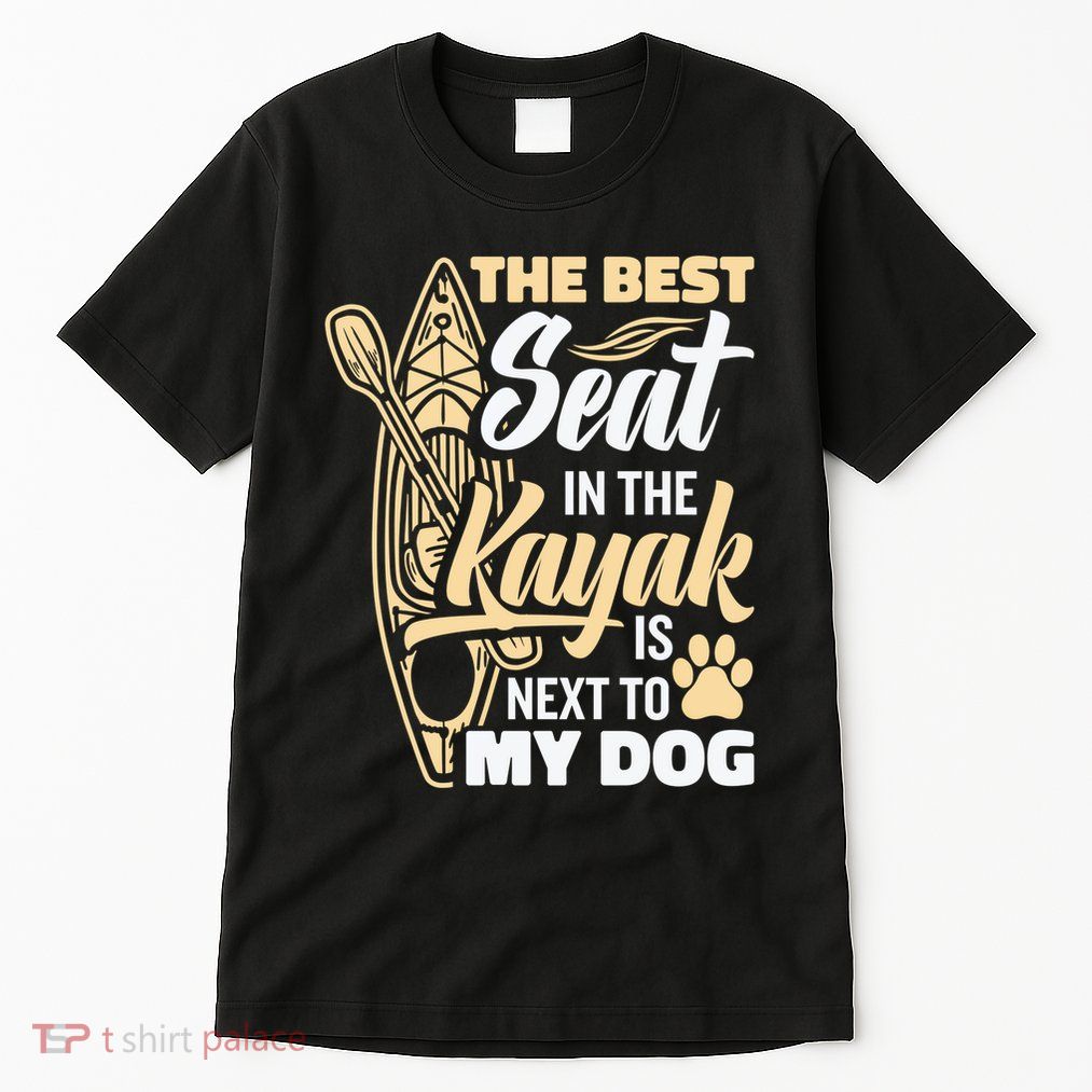 Kayaking Dog Kayaking Gear Lake Kayaking With Dog Kayak Funny Gift Tall T-Shirt