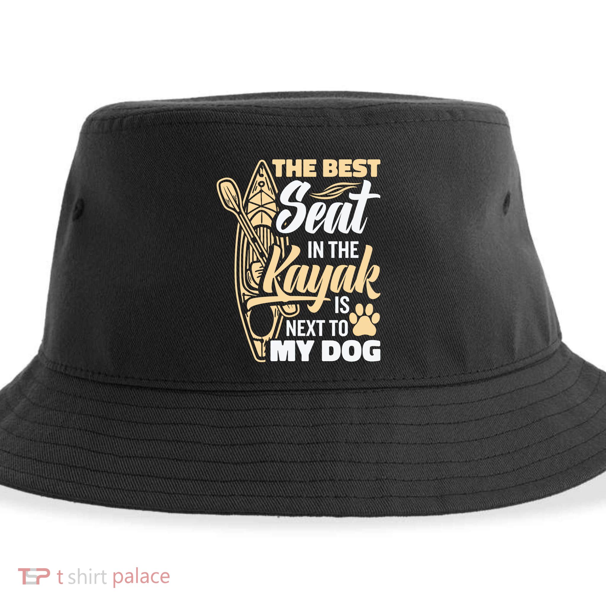 Kayaking Dog Kayaking Gear Lake Kayaking With Dog Kayak Funny Gift Sustainable Bucket Hat