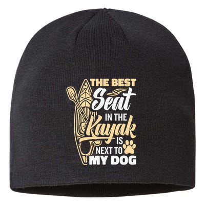 Kayaking Dog Kayaking Gear Lake Kayaking With Dog Kayak Funny Gift Sustainable Beanie