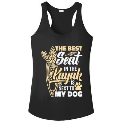 Kayaking Dog Kayaking Gear Lake Kayaking With Dog Kayak Funny Gift Ladies PosiCharge Competitor Racerback Tank