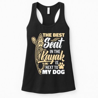 Kayaking Dog Kayaking Gear Lake Kayaking With Dog Kayak Funny Gift Womens Tank Top