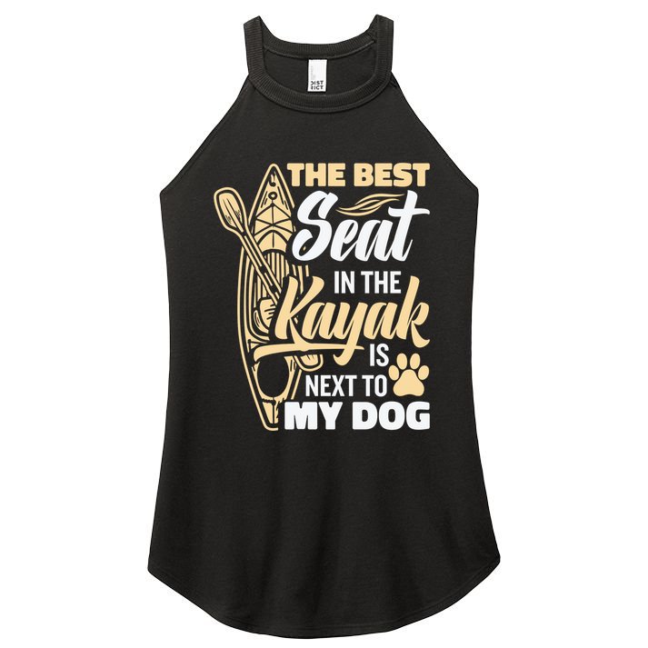Kayaking Dog Kayaking Gear Lake Kayaking With Dog Kayak Funny Gift Women's Perfect Tri Rocker Tank