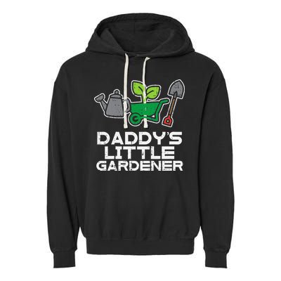 Kids Daddys Little Gardener Gardening Kids Toddlers Garment-Dyed Fleece Hoodie