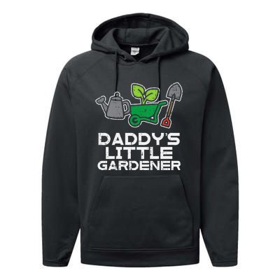 Kids Daddys Little Gardener Gardening Kids Toddlers Performance Fleece Hoodie