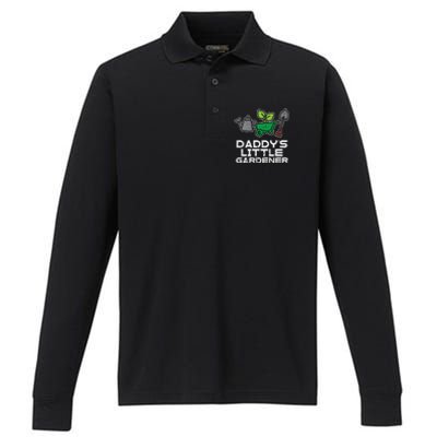 Kids Daddys Little Gardener Gardening Kids Toddlers Performance Long Sleeve Polo