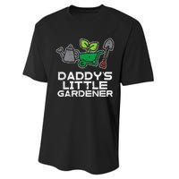 Kids Daddys Little Gardener Gardening Kids Toddlers Performance Sprint T-Shirt