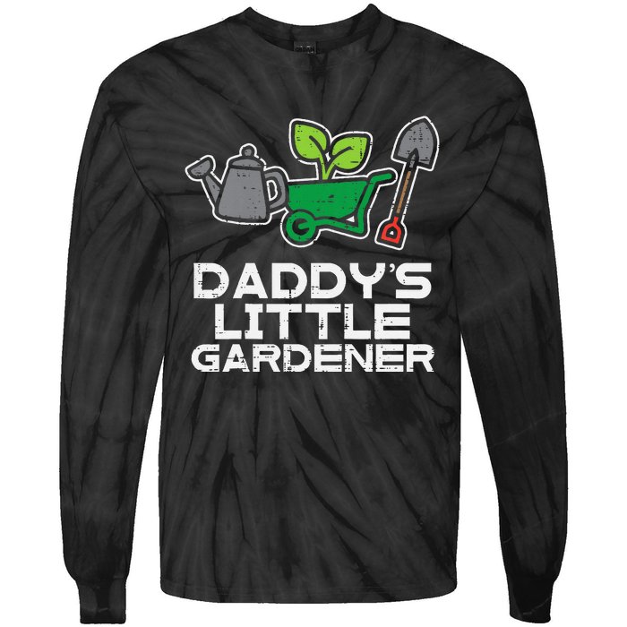 Kids Daddys Little Gardener Gardening Kids Toddlers Tie-Dye Long Sleeve Shirt