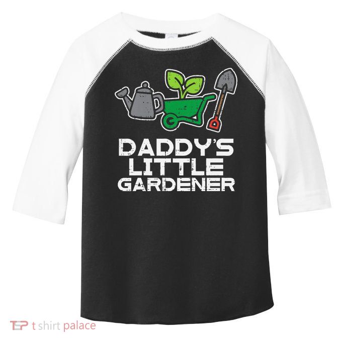 Kids Daddys Little Gardener Gardening Kids Toddlers Toddler Fine Jersey T-Shirt