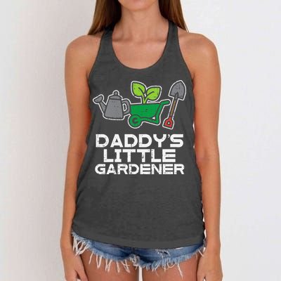 Kids Daddys Little Gardener Gardening Kids Toddlers Women's Knotted Racerback Tank