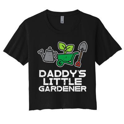 Kids Daddys Little Gardener Gardening Kids Toddlers Crop Top