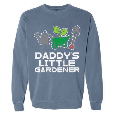 Kids Daddys Little Gardener Gardening Kids Toddlers Garment-Dyed Sweatshirt