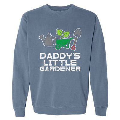 Kids Daddys Little Gardener Gardening Kids Toddlers Garment-Dyed Sweatshirt