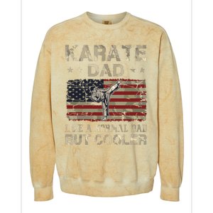 Karate Dad Like A Normal Dad But Cooler Fathers Day Colorblast Crewneck Sweatshirt