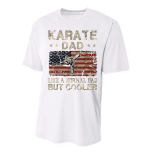 Karate Dad Like A Normal Dad But Cooler Fathers Day Performance Sprint T-Shirt