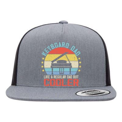 Keyboard Dad Like Normal Dad But Cooler Flat Bill Trucker Hat