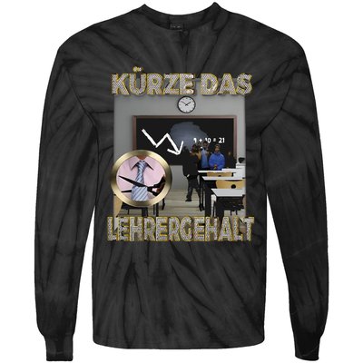 Kürze Das Lehrergehalt Tie-Dye Long Sleeve Shirt