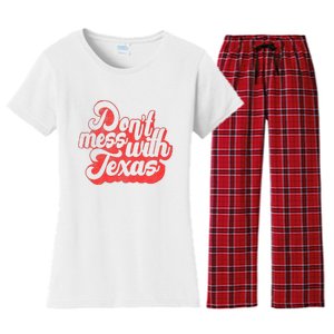 Kids Dont Mess With The Texas People Baby Texas Boy Texas Women's Flannel Pajama Set