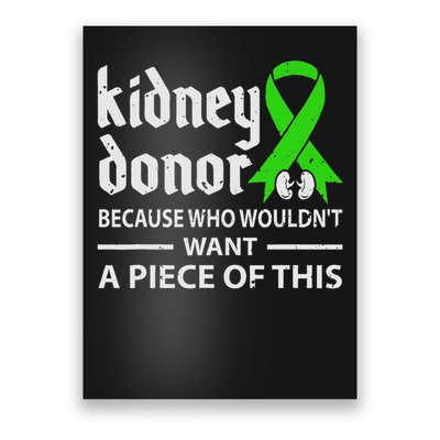 Kidney Donor Organ Transplant Gift Poster