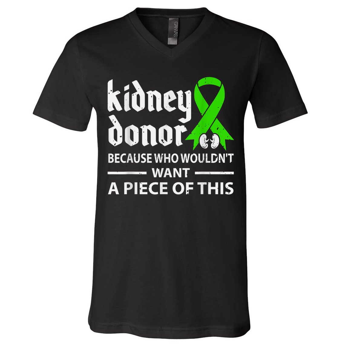 Kidney Donor Organ Transplant V-Neck T-Shirt