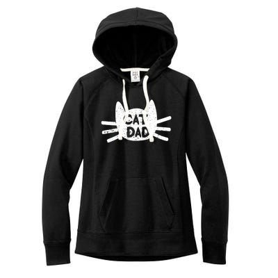 Kitty Daddy Papa Fathers Day Cat Dad Women's Fleece Hoodie