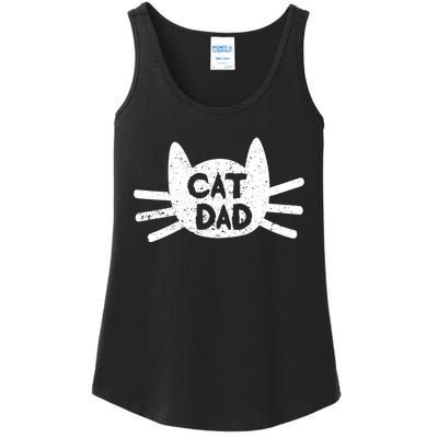 Kitty Daddy Papa Fathers Day Cat Dad Ladies Essential Tank