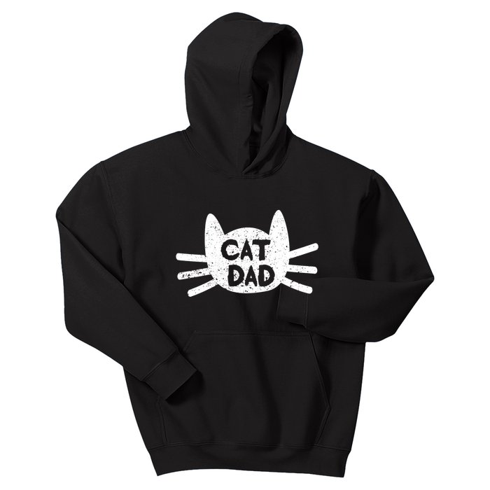 Kitty Daddy Papa Fathers Day Cat Dad Kids Hoodie