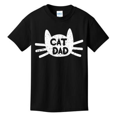 Kitty Daddy Papa Fathers Day Cat Dad Kids T-Shirt