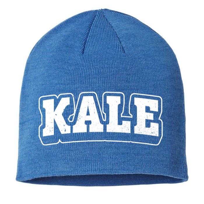 Kale Distressed Powered By Veggies Funny Vegetarian Gift Sustainable Beanie