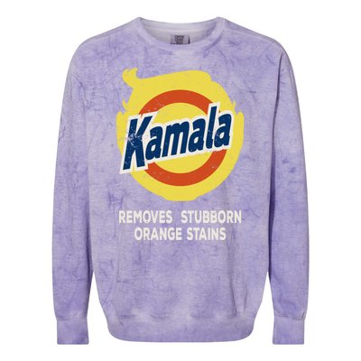 Kamala Detergent Removes Stubborn Orange Stains Antitrump Colorblast Crewneck Sweatshirt