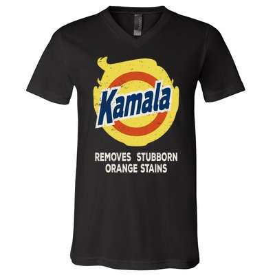 Kamala Detergent Removes Stubborn Orange Stains Antitrump V-Neck T-Shirt