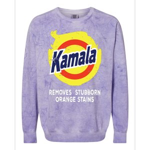 Kamala Detergent Removes Stubborn Orange Stains Antitrump Colorblast Crewneck Sweatshirt