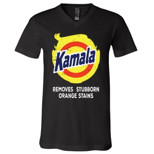 Kamala Detergent Removes Stubborn Orange Stains Antitrump V-Neck T-Shirt