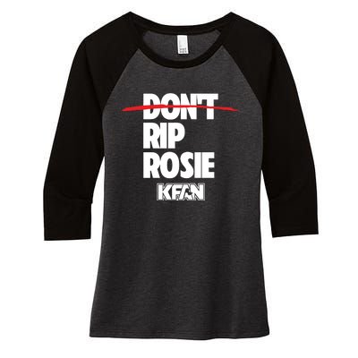 Kfan1003 DonT Rip Rosie Women's Tri-Blend 3/4-Sleeve Raglan Shirt