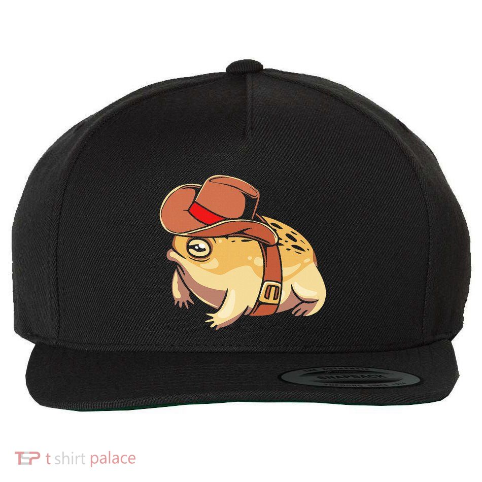 Kawaii Desert Rain Frog With Cowboy Hat Wool Snapback Cap