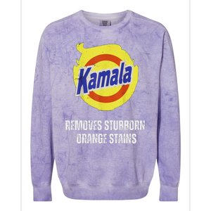 Kamala Detergent Removes Stubborn Orange Stains Antitrump Colorblast Crewneck Sweatshirt