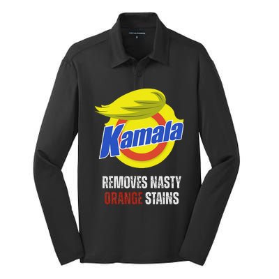 Kamala Detergent Removes Stubborn Orange Stains Anti Trump Silk Touch Performance Long Sleeve Polo