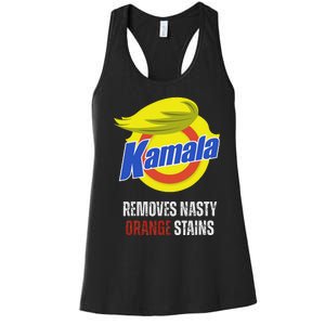 Kamala Detergent Removes Stubborn Orange Stains Anti Trump Women's Racerback Tank