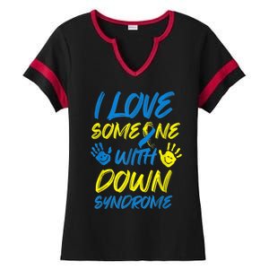 kid Down Syndrome Awareness  Month Special Needs Love T21 Ladies Halftime Notch Neck Tee