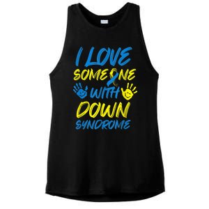 kid Down Syndrome Awareness  Month Special Needs Love T21 Ladies PosiCharge Tri-Blend Wicking Tank